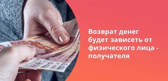 Возврат средств зависит от получателя